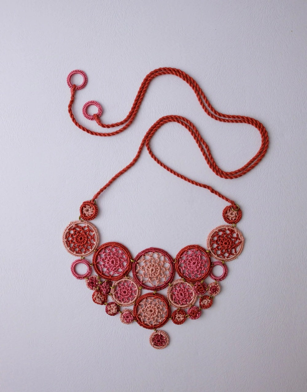 Mandala Necklace ~ Red
