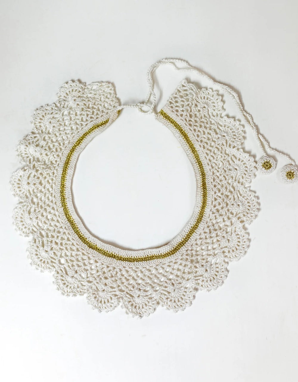 Lace Collar Necklace White