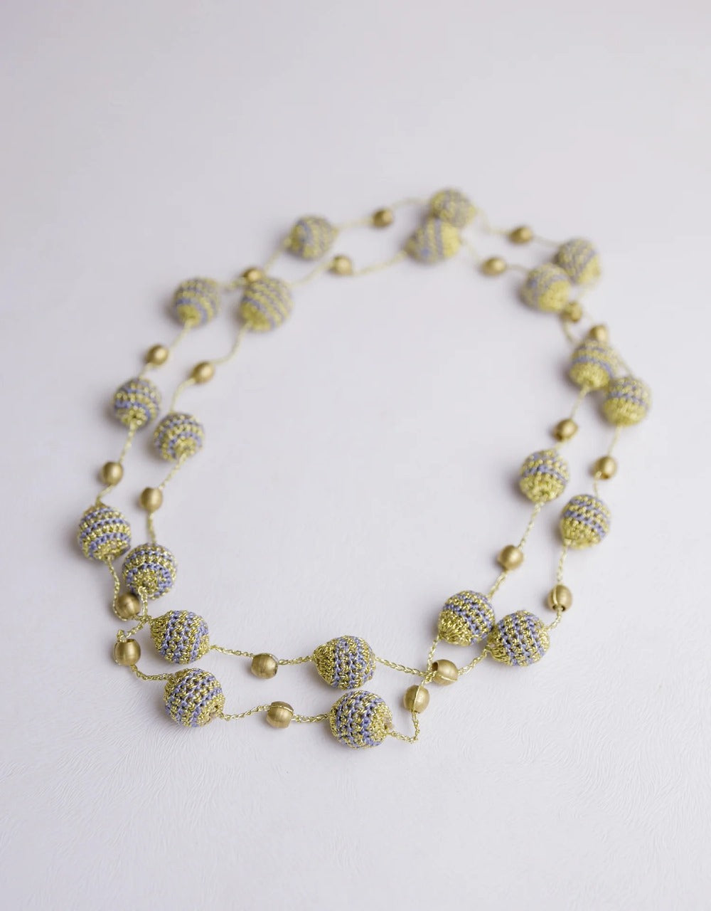 Nakshatra Moon Necklace - Mint Silver Beads