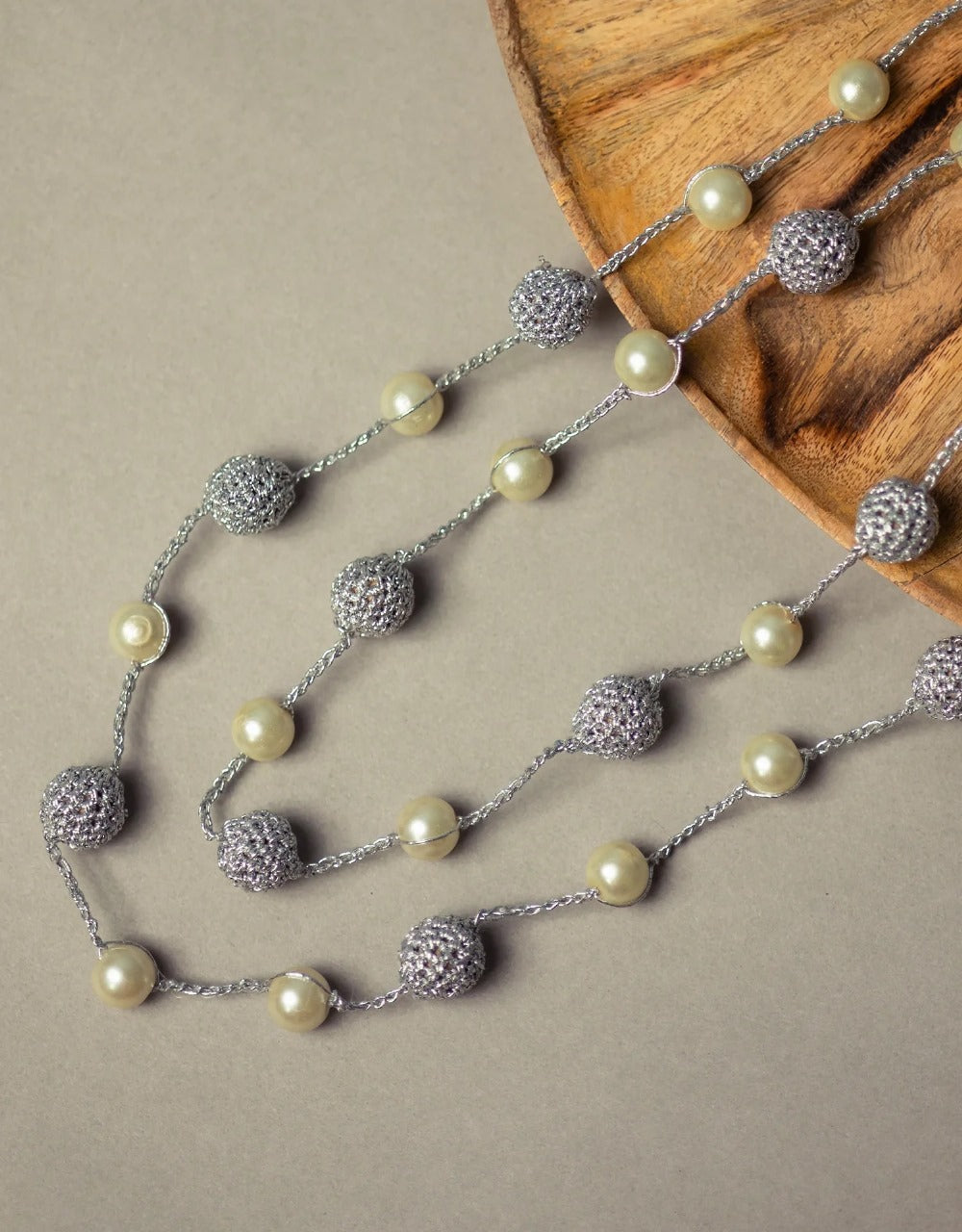 Nakshatra Pearl Necklace ~ Silver