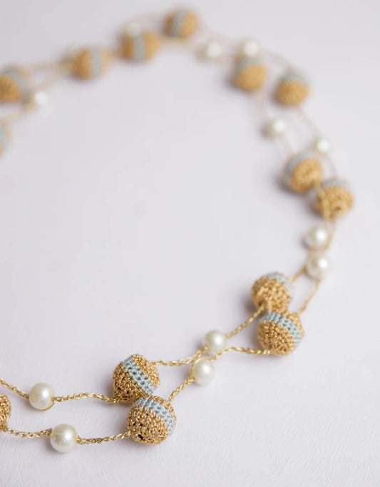 Nakshatra Moon Necklace - Mint Gold