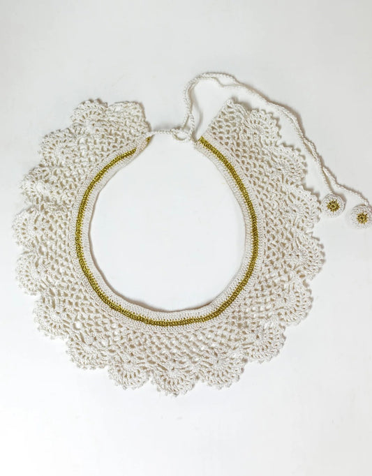 Lace Collar Necklace White