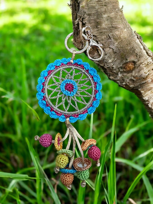 Blue Dreamcatcher Bag Charm