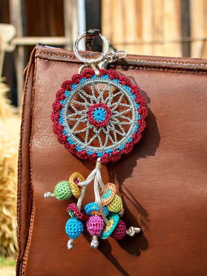 Red Dreamcatcher Bag Charm