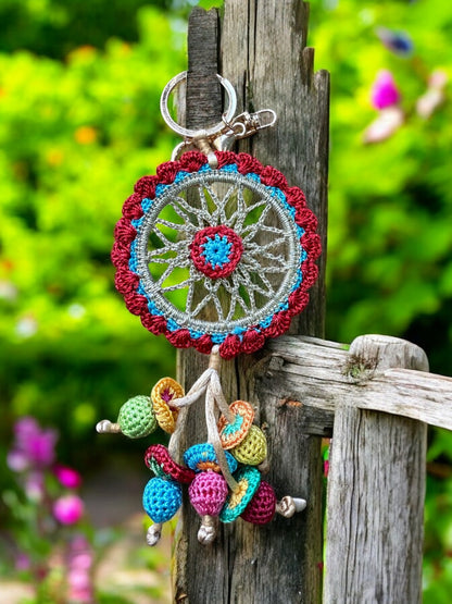 Red Dreamcatcher Bag Charm