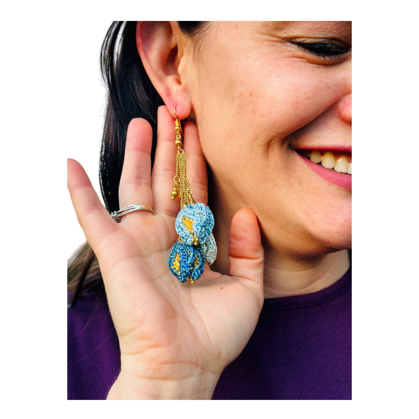 Bougainvillea Swing Earrings