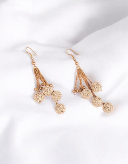 Silver Beads Danglers Earrings