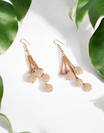 Silver Beads Danglers Earrings